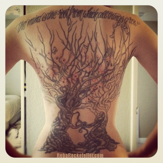 tree tattoo backpiece
